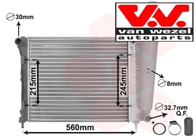 Coolant radiator 17002345 van - coolant,