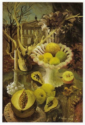 Fruit and candle mary - and,