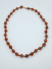 Antique 9ct Gold Carnelian Beaded Necklace Victorian Jewellery