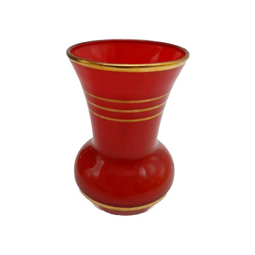 Bohemian glass vase cherry - bohemian,