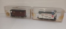 Narrow gauge HOe 009 2x Jouef Eggerbahn Brake Coach and Goods Van NICE