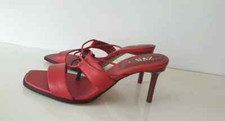ZARA  RED LEATHER STRAPPY HIGH-HEEL SANDALS/SHOES NEW SIZE UK 3 EU 36