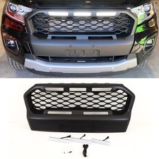 For Ford Ranger T6 Wildtrak 2019-2022 Front Grille Mesh Style Upgade With LED
