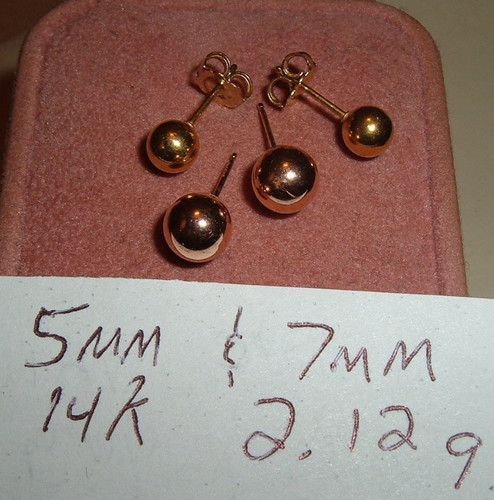 Pair solid 14k - solid, gold