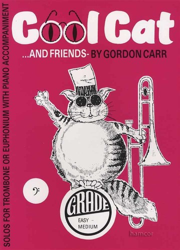 Cool cat friends - cat, trombone