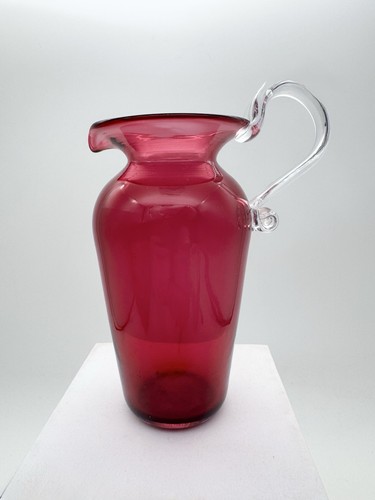 Small antique cranberry - , glass