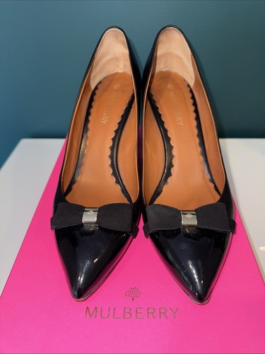 Mulberry bow fronted mid heel - fronted,