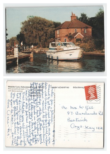 Postcard shiplake lock - postcard,