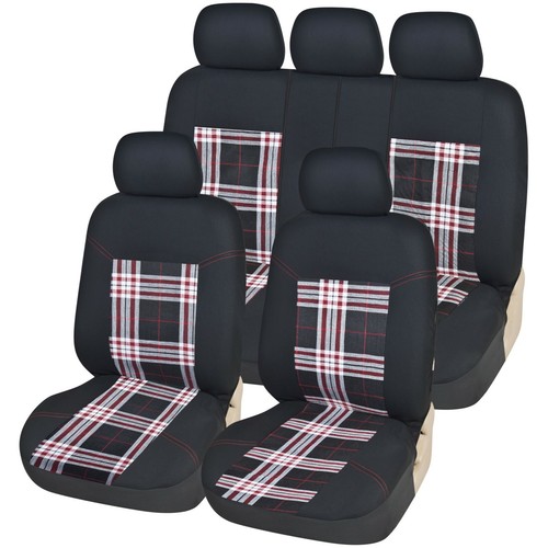 Universal car checked - checked, seat