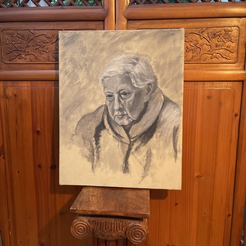 Antique portrait painting - antique, on