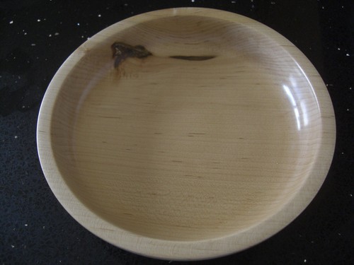 Hand turned sycamore wood - hand,