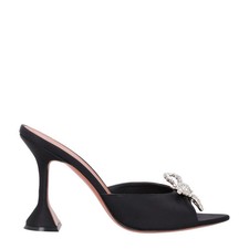 AMINA Womens Rosie Slippers 95 High Heel Open Toe Mule Satin UK 7 RRP 1225