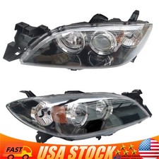Black Halogen Headlights Assy