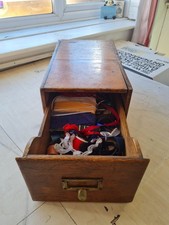 Vintage Wooden Drawer Index Cabinet Single Drawer for Office Filing