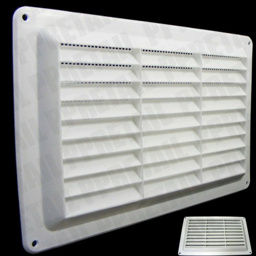 Brick air vent white - white, double