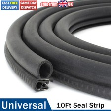 10FT Door Seal Strip Trim Weatherstrip Sealing Side PVC EPDM Dustproof Universal