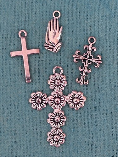 Alloy antique silver cross - antique,