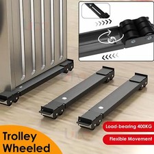 2PCS Extendable Washing Machine Fridge Appliance Rollers Move Trolley Wheeled