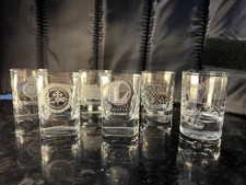 6 Shot Glasses Engraved - A1 condition See Pictures, Whiskey, Whisky