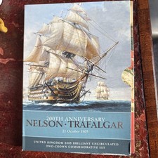 Nelson/Trafalgar commerative 2x £5 Coins Royal Mint 