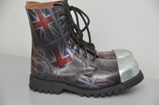 Underground Steel Cap 'Stormer' Union Jack Combat Boots Size UK 6 / EUR 40.