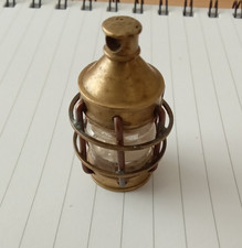 Antique Vintage Miniature Metal Brass Effect Ship Light Lantern Boat Original