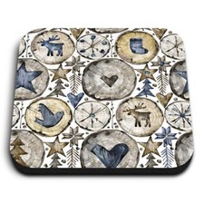 1x Square Fridge MDF Magnet