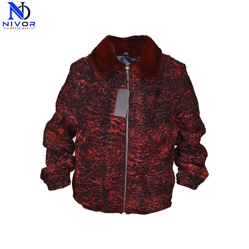 Men burgundy persian lamb - men’s,