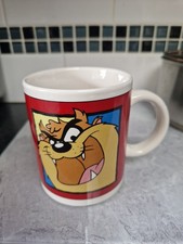 Vintage Tazmanian Devil Mug  1993 Warner Bros - Downpace Ltd 