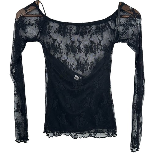 Elodie sheer black floral - black,