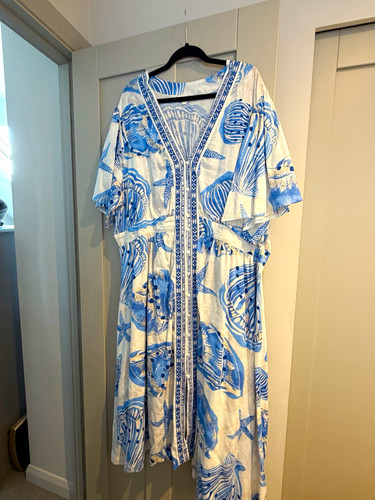 Monsoon midi fish print neck - monsoon,