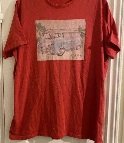 Animal shirt size large red - t,
