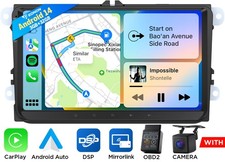 OBD+Car Radio For VW Transporter T5 T5.1 Android 14 DSP GPS Stereo WiFi 9" 3+32G