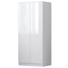 2 Door Wardrobe White Gloss