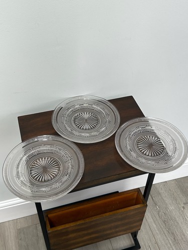 Set cut glass star burst - cut,