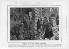 1906 Antique Print - RUSSIA Siberian Mine Troitzk Gold Ore Women Shovels (268)