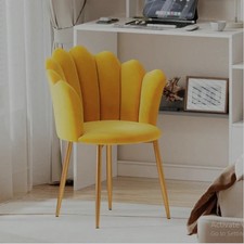 Velvet Armchair with Gold Legs