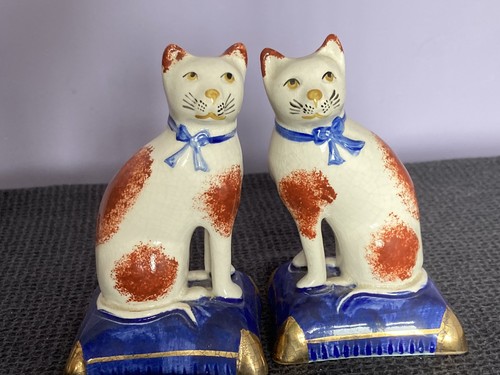 Pair staffordshire ceramic - pair,