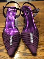 Krasceva  DESIGNER PURPLE  Satin  with Diamante  Sandal Shoes UK  Size 6 ❤️