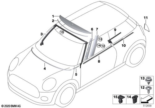 Mini genuine right pillar - mini,