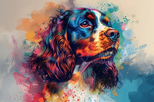 Cocker spaniel dog canvas - dog,