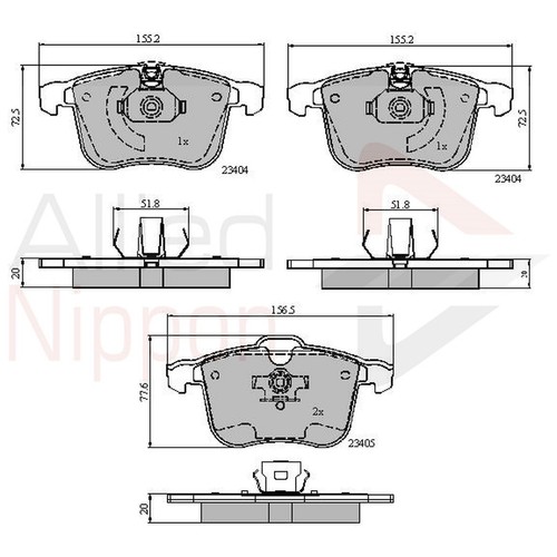 Brake pads set for - set,