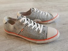 Superdry Super Series Low Top Gray Orange Sneakers Trainers Shoes Mens UK Size 8