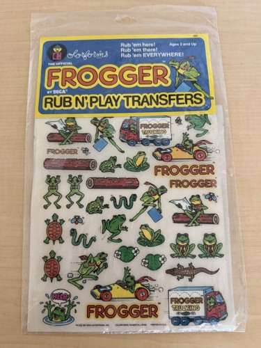 Frogger rub play transfers - rub,