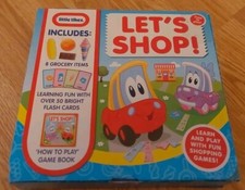 Little Tikes, Let's Shop, Plastic Toys Food, Flash Cards, Game Activity Book