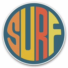 2 x Vinyl Stickers 10cm - Surf