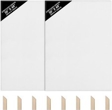 Blank Artist Canvas Set - 2pcs 90x120cm Large Plain Painting Boards Stretched