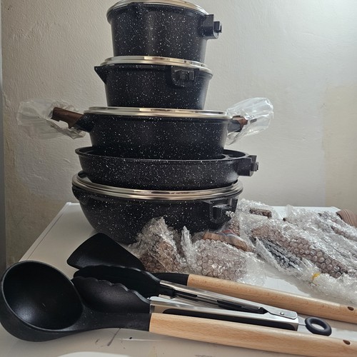 Black speckled aluminium - black,
