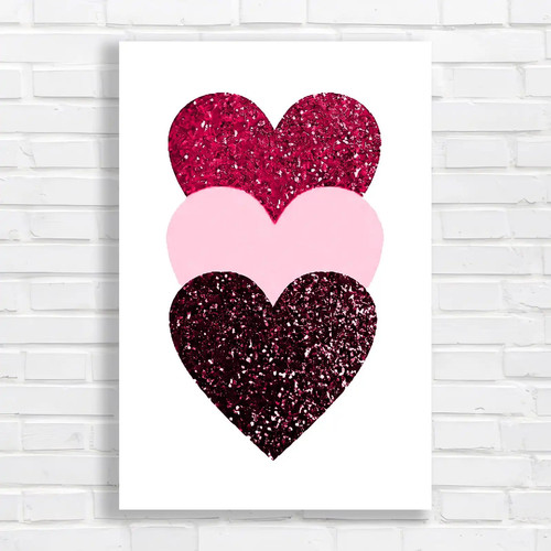 Glittering hearts abstract - hearts,