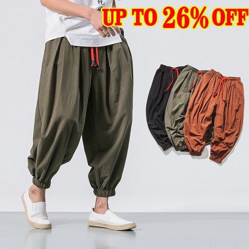 Mens baggy harem pants - baggy,